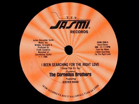 Cornelius Brothers & Sister Rose — Cornelius Brothers Featuring Sister Rose - I Been Searching For The Right Love - Long Vocal '88 FAST