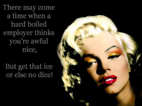 Marilyn Monroe — Marilyn Monroe - Diamonds Are A Girl's Best Friend Lyrics