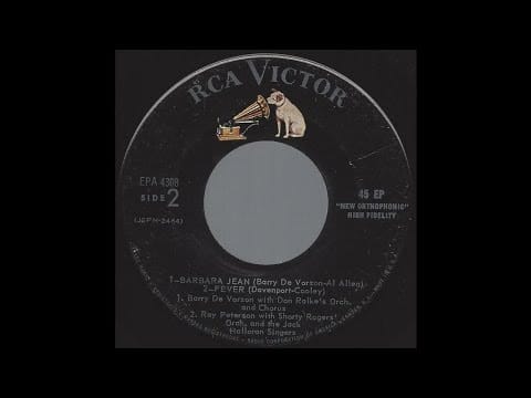 Barry De Vorzon — Barry De Vorzon - Barbara Jean - '57 Teen Pop on RCA Victor label