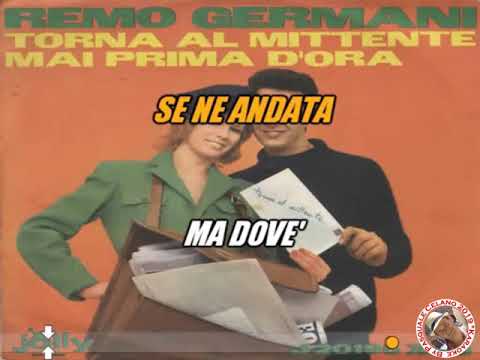 Remo Germani — Remo Germani   Torna al mittente Return to Sender KARAOKE FAIR USE