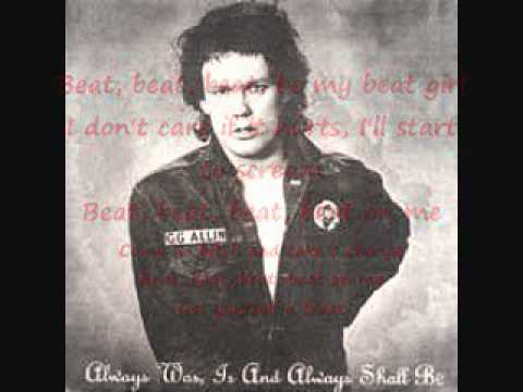 GG Allin — GG Allin & The Jabbers - Beat, Beat, Beat (with lyrics)