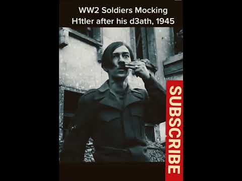 Off With Their Heads — WWII soldiers mocking Hitler after his death, 1945