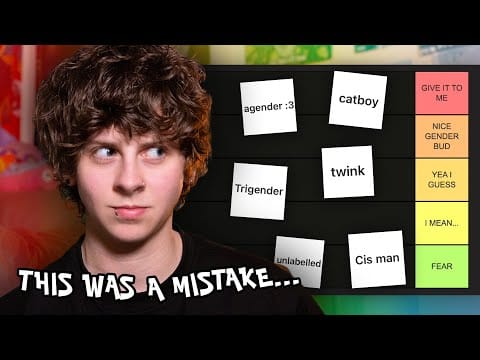 NOAHFINNCE — RATING GENDERS ON A TIER LIST ..| NOAHFINNCE