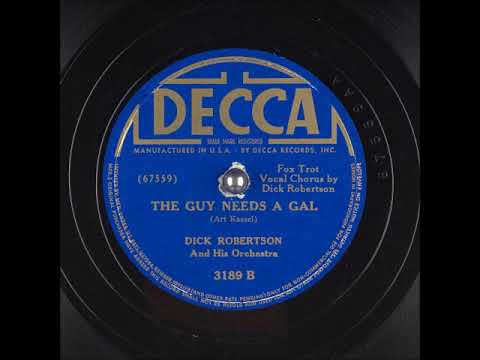 Dick Robertson And His Orchestra — The Guy Needs a Gal ~ Dick Robertson and His Orchestra (1940)