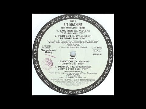 Karen Jones — Bit Machine Feat Karen Jones - Perfect E (Unity 3 Over Dub)