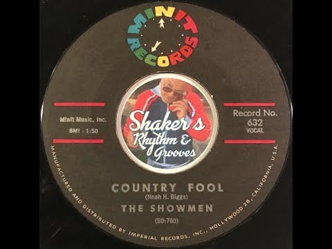 The Showmen — The Showmen "Country Fool" from 1961 on MINIT #632