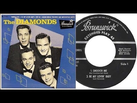 The Diamonds — THE DIAMONDS - Be My Lovin' Baby / Smooch Me (1956)