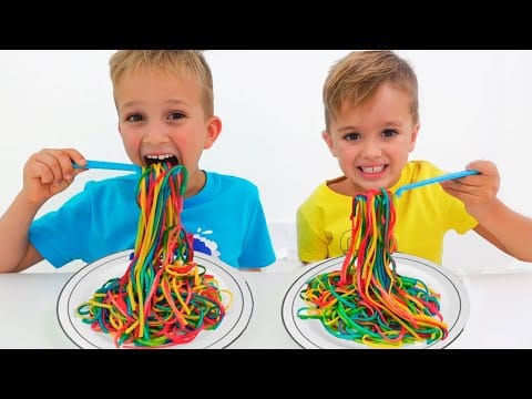 Miki (37) — Vlad and Mom want the same colored noodles