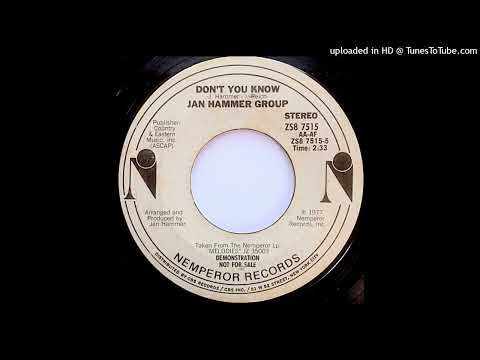 Jan Hammer Group — Jan Hammer Group - Don't You Know (Alkalino rework)