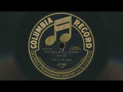 Ada Jones — ADA JONES Beautiful Eyes (1909) - 78 RPM Record