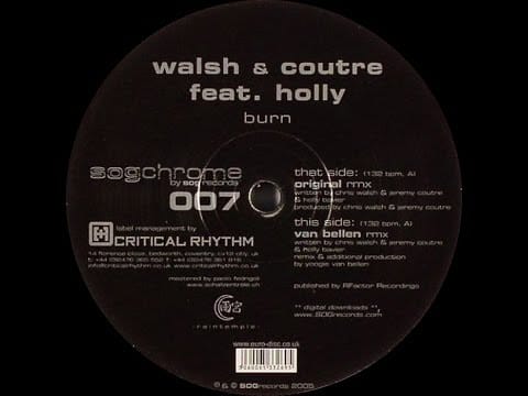 Holly — Walsh & Coutre ‎feat. Holly – Burn (Van Bellen Remix)