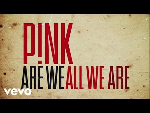 P!NK — P!nk - Are We All We Are (Official Lyric Video)