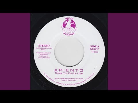 Apiento — Things You Do For Love (Machine Version)