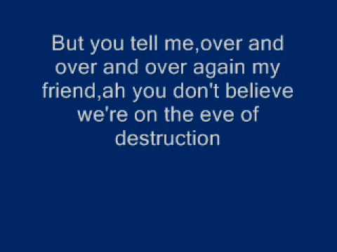 Barry McGuire — Eve of Destruction(Lyrics)