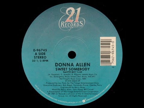 Donna Allen — Donna Allen - Sweet Somebody - Dance Mix '87
