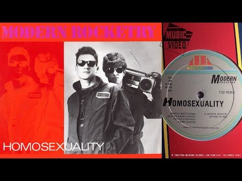 Modern Rocketry — MODERN ROCKETRY ⚡🚀⚡ HOMOSEXUALITY 1985 📺🎬📼 (MUSIC VIDEO) '86 Hi-NRG Disco Electro '80s [widerscreen]
