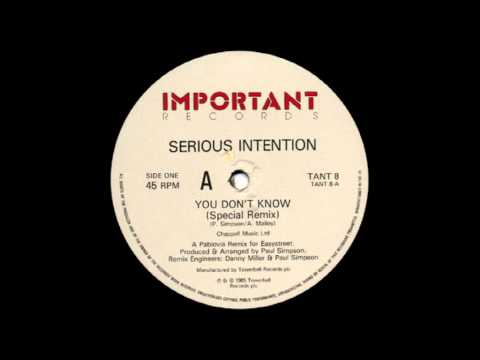 Dimitri From Paris — Serious Intention - You Don't Know (Special Remix)