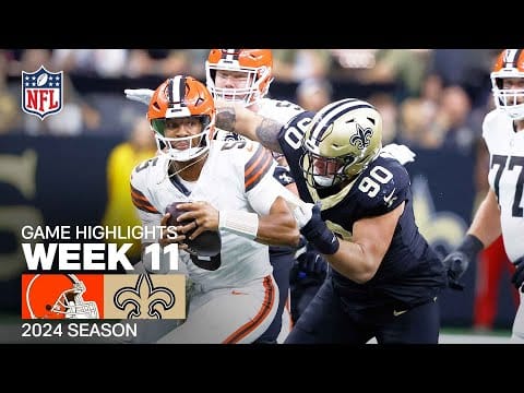 The Browns (3) — Cleveland Browns vs. New Orleans Saints | 2024 Week 11 Game Highlights