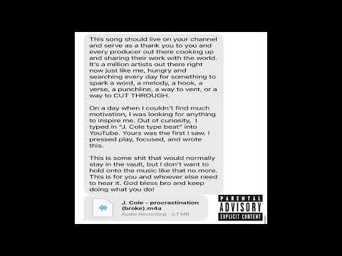 J. Cole — procrastination (broke)