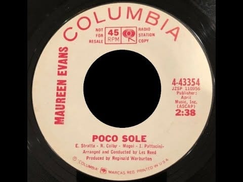 Maureen Evans — Maureen Evans  - Poco Sole  - COLUMBIA DJ