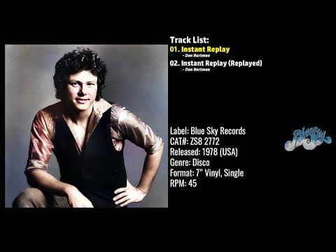 Dan Hartman — Dan Hartman – Instant Replay (Full Record) – 1978 – CAT.# – ZS8 2772