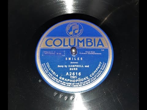 Campbell And Burr — "Smiles" by Campbell and Burr (Victrola VV-VIII Phonograph)