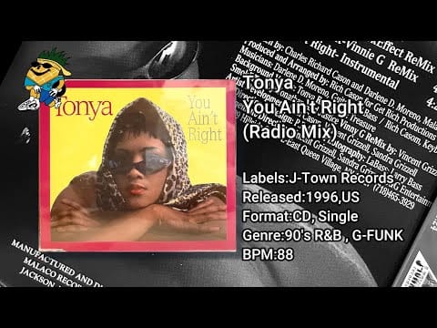 Tonya (4) — Tonya - You Ain't Right (Radio Mix) 1996 CDS