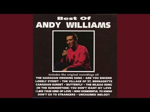 Andy Williams — Are You Sincere
