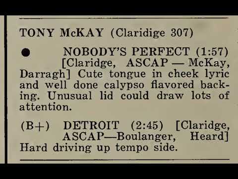 Tony McKay — Nobody's Perfect - Tony McKay (December 1965) (arranged by Hutch Davie)