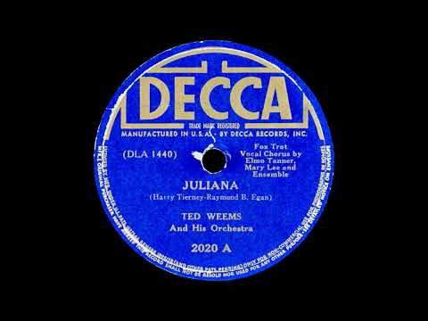 Ted Weems And His Orchestra — "Juliana" - Ted Weems & His Orchestra, v/ Elmo Tanner, Mary Lee, ensmble (1938)