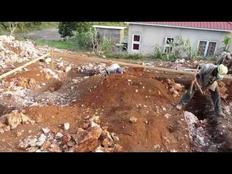 The Foundations — Building a House - Digging  Trench  for Foundation