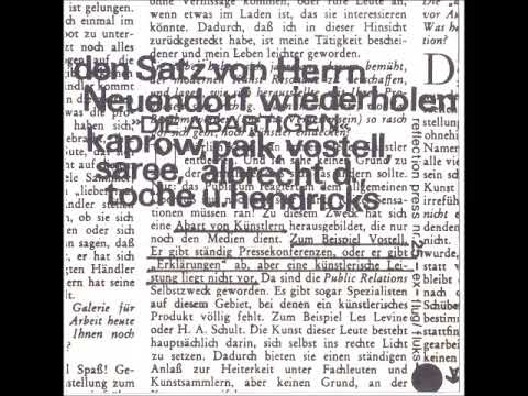 Nam June Paik — Die Abartigen - Den Satz Von Herrn Neuendorf Wiederholen