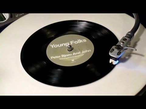 Victoria Bergsman — Peter, Bjorn & John feat. Victoria Bergsman - "Young Folks" (US Vinyl 45 Issue) 2006 / 2007