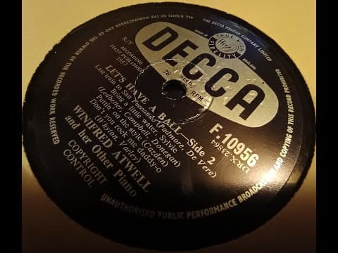 Winifred Atwell — Lets Have A Ball - Side 2 - Winifred Atwell and her Other Piano - 78rpm