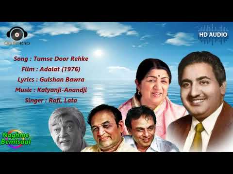 Kalyanji-Anandji — Tumse Door Rehke|Adalat (1976)|Gulshan Bawra|Kalyanji-Anandji|Rafi, Lata
