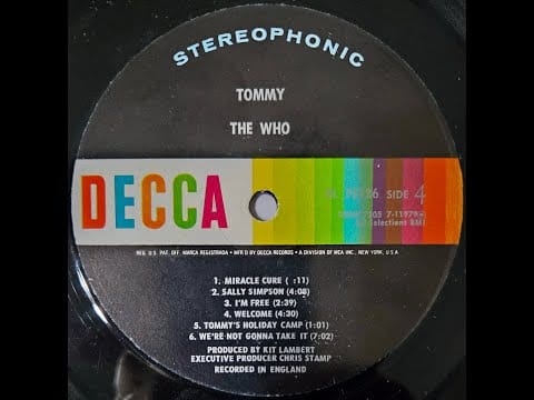 The Who — The Who - Tommy LP - We're Not Gonna Take It - High Quality Vinyl
