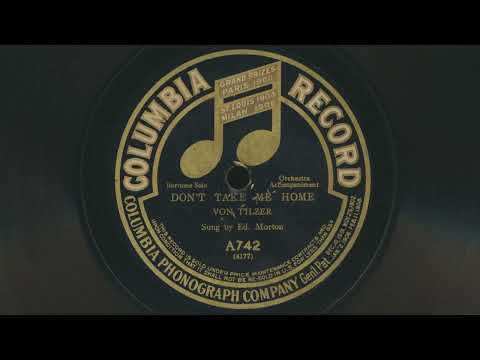Ada Jones — EDDIE MORTON Don't Take Me Home (1909) - 78 RPM Record (with lyrics in subtitles)