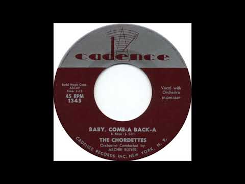 The Chordettes — The Chordettes, Baby come a back a, Single 1958