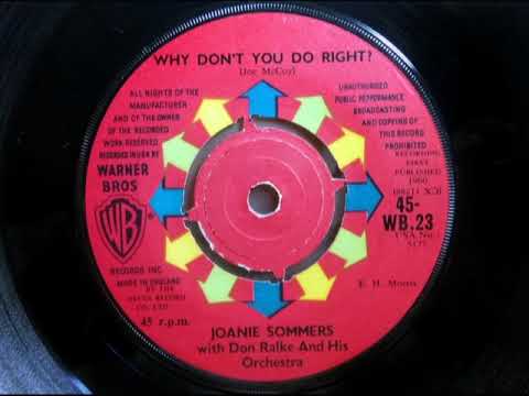 Joanie Sommers — Popcorn - JOANIE SOMMERS - Why Don't You Do Right - WARNER BROS WB 23 UK 1960 R&B Cool Mod Dancer