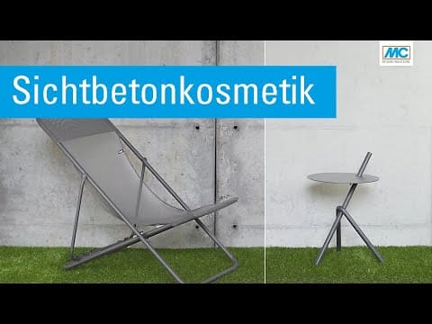 Sichtbeton — Beton schöner machen - Sichtbetonkosmetik auf Betonwand (Sichtbeton)