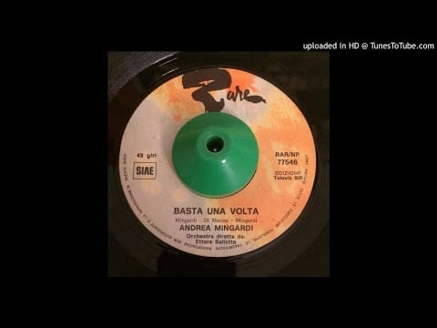 Andrea Mingardi — Andrea Mingardi Basta una volta (Orig. Italian 45 Psych Funk Killer)