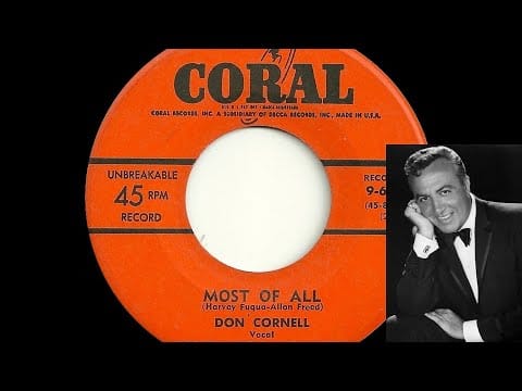 Don Cornell — Most of All - Don Cornell 1955
