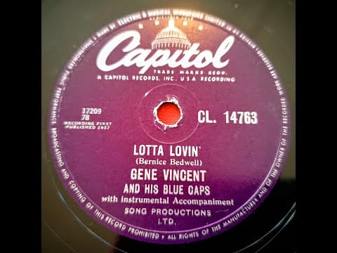 Gene Vincent & His Blue Caps — Lotta Lovin' - Gene Vincent And His Blue Caps - 78rpm
