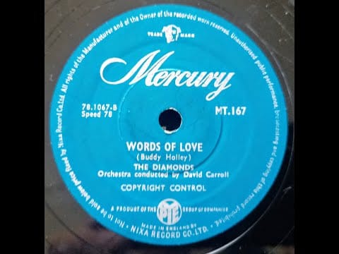 The Diamonds — Words Of Love - The Diamonds - 78rpm