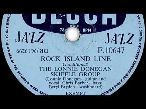 Lonnie Donegan's Skiffle Group — The Lonnie Donegan Skiffle Group - Rock Island Line (78 rpm record) 1955