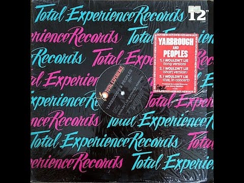 Yarbrough & Peoples — Yarbrough & Peoples – I Wouldn't Lie (Live In Concert) [Vinile Americano 12", 1986]