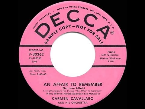 Carmen Cavallaro — 1957 Carmen Cavallaro - An Affair To Remember