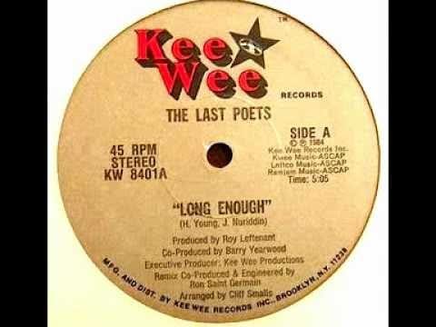 Joey Negro — The Last Poets - Long Enough  (1984)