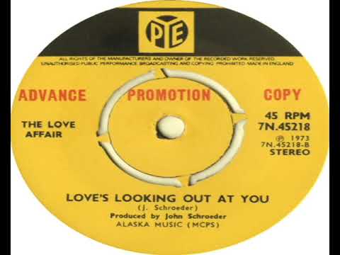 The Love Affair — Love Affair   Love's Looking Out At You B Side 1973