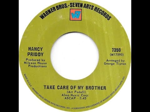 Nancy Priddy — Nancy Priddy – Take Care Of My Brother 1968 [Jeffrey Glenn's Lost Jukebox Volume 186]